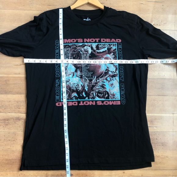 END Emos Not Dead long sleeve black shirt Sz XL - Picture 8 of 8